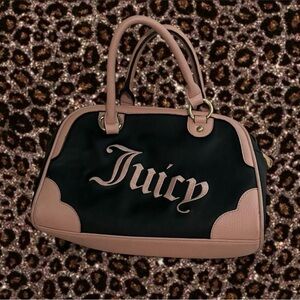Juicy Couture Black and Pink Satchel